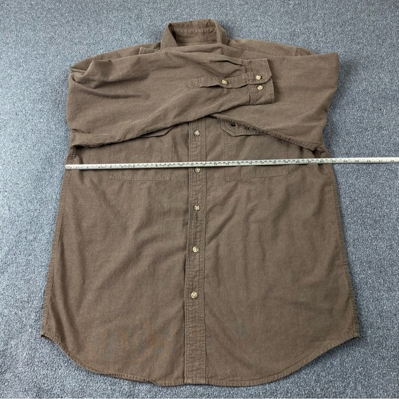 Carhartt Chest Pocket Button Down Brown Long Sleeve Men’s Size Large - Picture 10 of 10